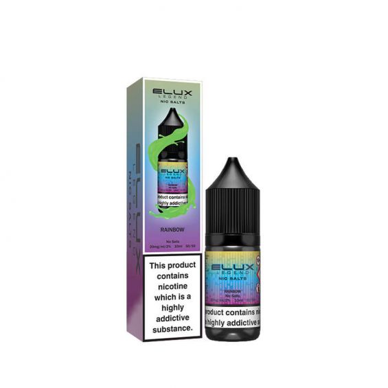 Elux Legend Nic Salt E-Liquid 10mg 20mg Rainbow- Pack Of 10x 10ml