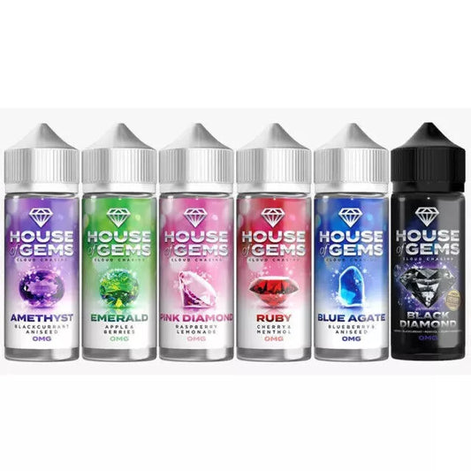 GEMSTONE HOUSE OF GEMS E-Liquid Vape Juice - 100ML 0mg Nicotine All Flavors