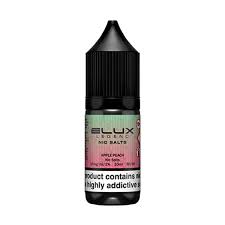 Elux Legend Nic Salt E-Liquid 10mg 20mg Apple Peach- Pack Of 10x 10ml