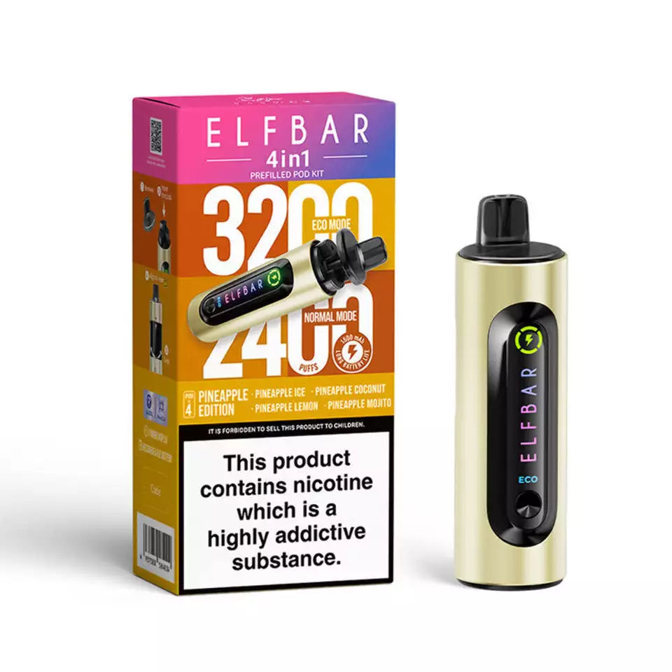 Elf Bar 4-in-1 Vape 3200 Puffs | BIG Disposable Pod Kit