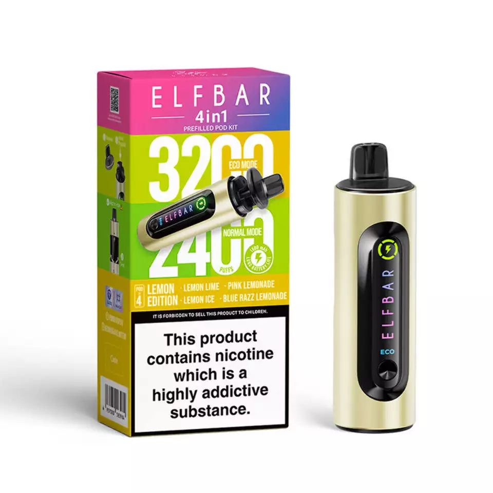 Elf Bar 4-in-1 Vape 3200 Puffs | BIG Disposable Pod Kit