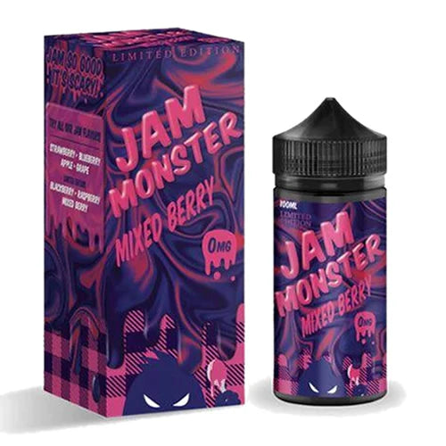 JAM MONSTER E-Liquid 100ML 0MG Vape Juice 75VG 25PG TPD VERSION - All Flavour