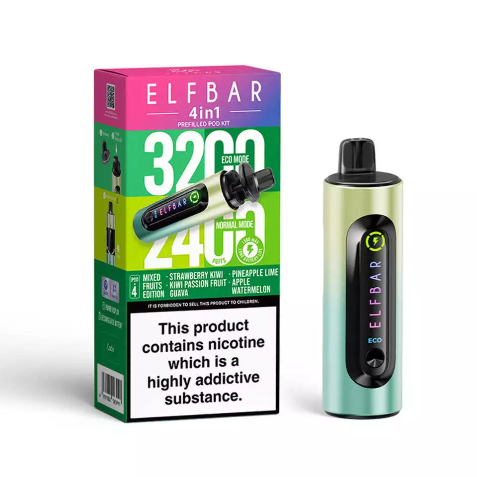 Elf Bar 4-in-1 Vape 3200 Puffs | BIG Disposable Pod Kit