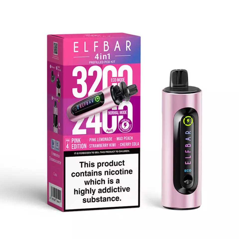 Elf Bar 4-in-1 Vape 3200 Puffs | BIG Disposable Pod Kit