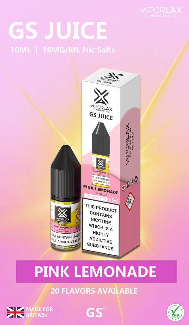 Vaporlax GS Nic Salt Pack Of 10x