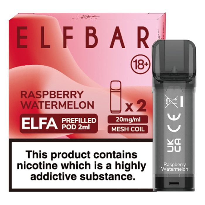 RASPBERRY WATERMELON ELF BAR ELFA PREFILLED POD