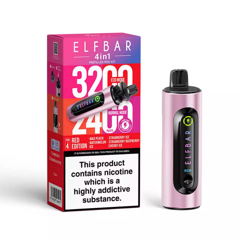 Elf Bar 4-in-1 Vape 3200 Puffs | BIG Disposable Pod Kit