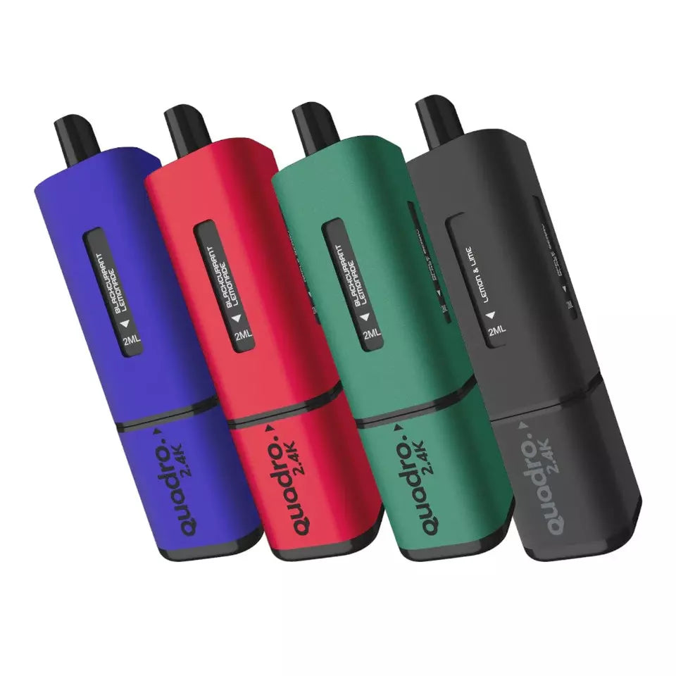 Quadro 2.4k Disposable Vape: Big Puffs, 2400mAh, 20mg- All Flavour