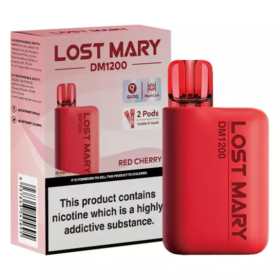 Red Cherry Lost Mary DM1200 Disposable Vape 2ml 20mg 20 Flavours DM600 X2