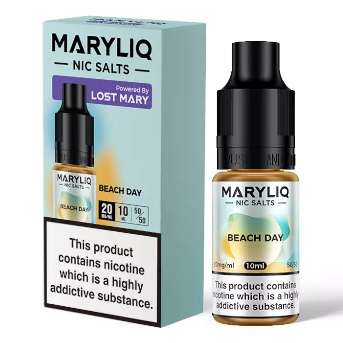 Beach Day MARYLIQ Nic Salt E-Liquid 20mg 50/50 VG/PG - 10ml TPD Compliant