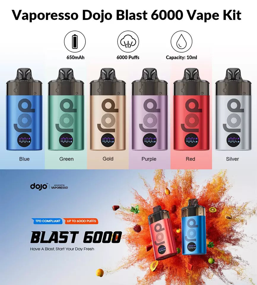 Vaporesso Dojo Blast 6000 Puffs Vape Kit 6k BIG Puff