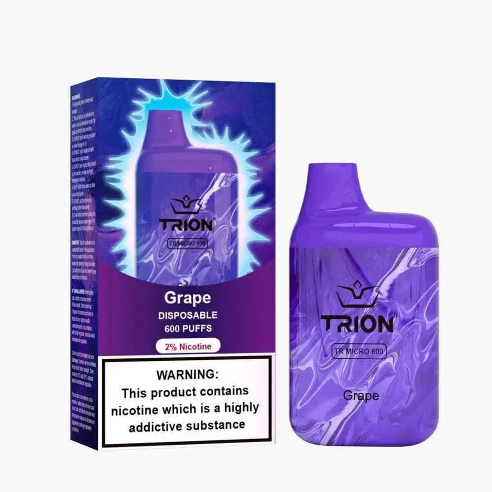 Grape Trion Bar TR600 Disposable Vape: Akin to Lost Mary Crystal Elux, 600 Puffs