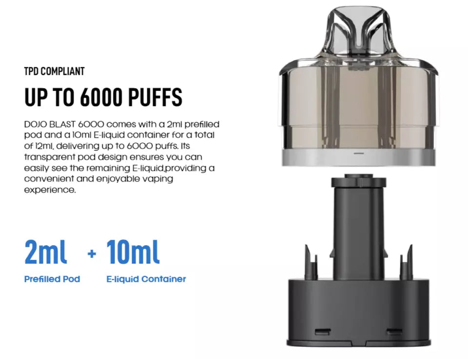 VAPORESSO DOJO BLAST 6000 PRE-FILLED PODS