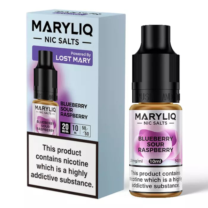 Blueberry Sour Raspberry MARYLIQ Nic Salt E-Liquid 20mg 50/50 VG/PG - 10ml TPD Compliant