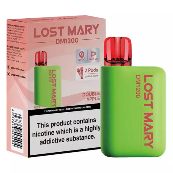 Double Apple Lost Mary DM1200 Disposable Vape 2ml 20mg 20 Flavours DM600 X2