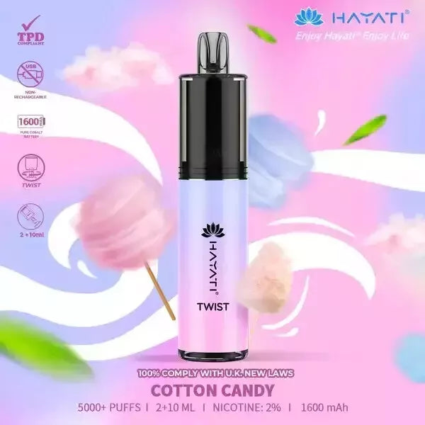 HAYATI TWIST 5000 PUFFS Disposable Vape Pod Kit 20mg