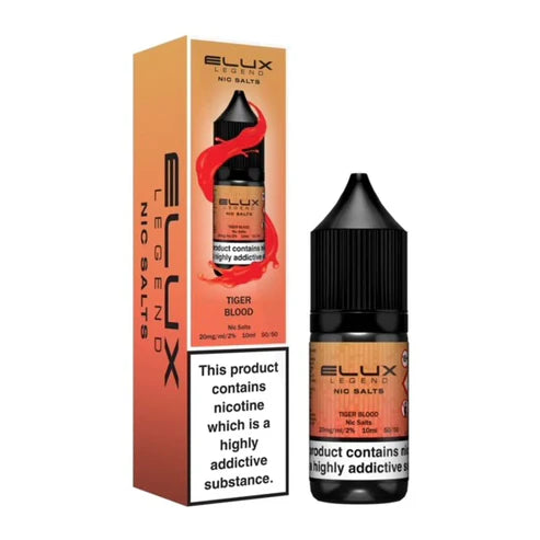 Elux Legend Nic Salt E-Liquid 10mg 20mg Tiger Blood- Pack Of 10x 10ml