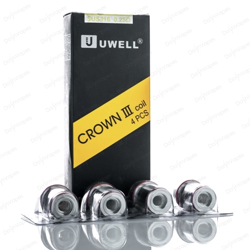 Uwell Crown III Coils 0.25Ω OR 0.4Ω OR 0.5Ω Pack of 4x Vape Replacement Coils