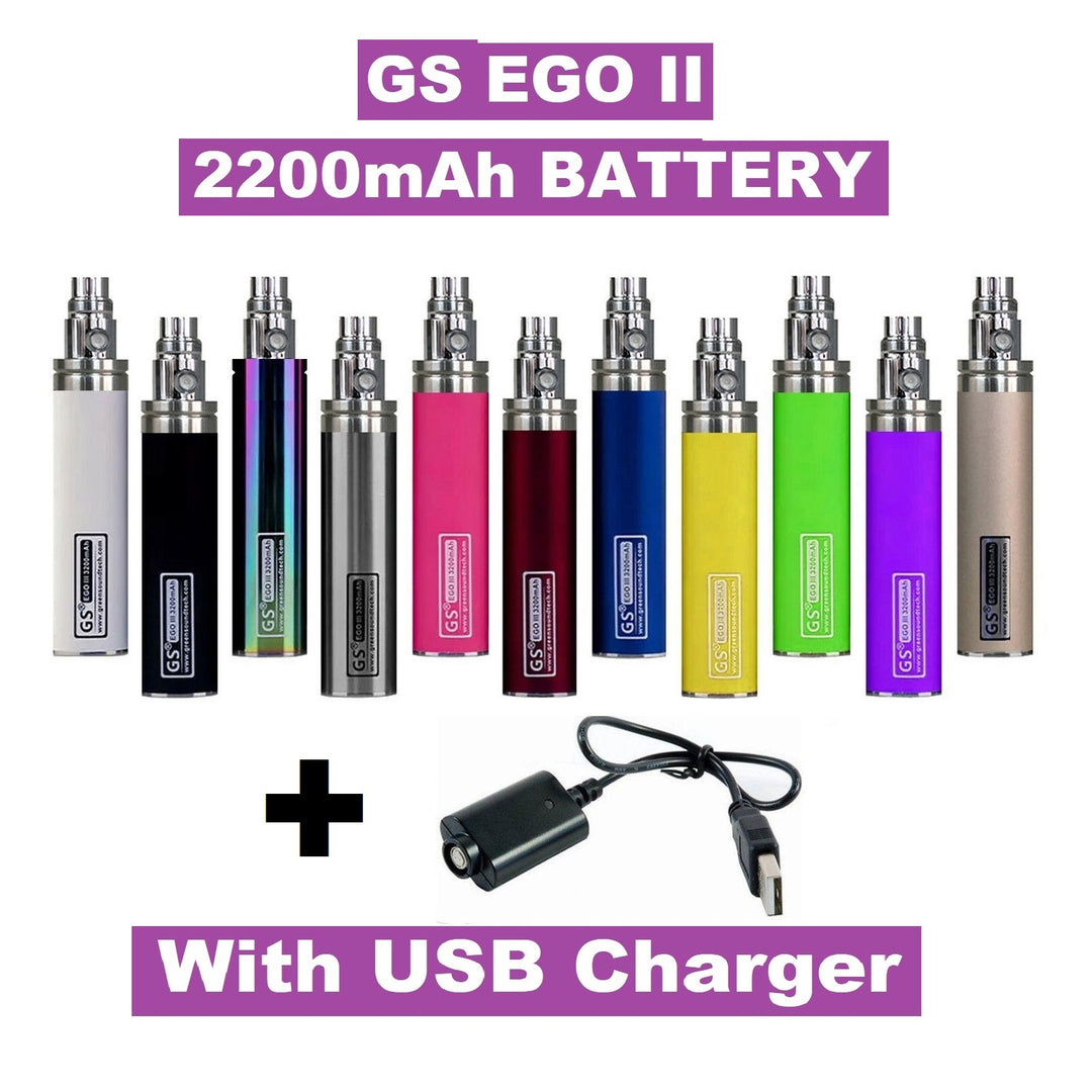 GS EGO II 2200mAh - Huge Capacity Battery With Long USB Charger