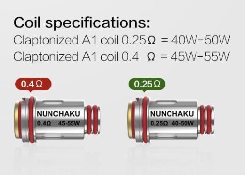 UWELL Nunchaku Replacement Coils 0.4Ω,0.25Ω - TPD COMPLIANT