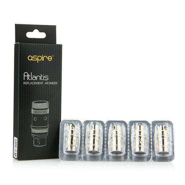 Genuine Aspire Atlantis Replacement Atomizer/Coils Pack of Five.