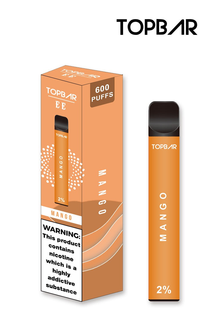 TOP BAR 600 Puffs Disposable Vape Pod 2% Nic Salt - LIKE ELF Bar