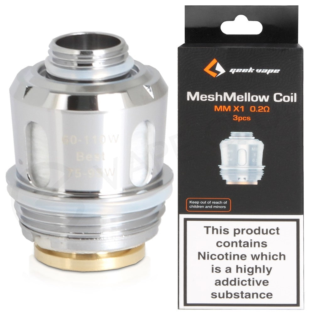 Geekvape® MeshMellow MM X1 Alpha E Cig Mod Vape Coils | 0.2Ω | 3x |