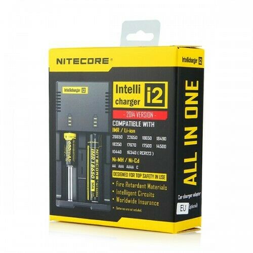 Nitecore i2 Charger NEW I2 Intellicharge 18650-26650-20700-16340 Battery UK Plug