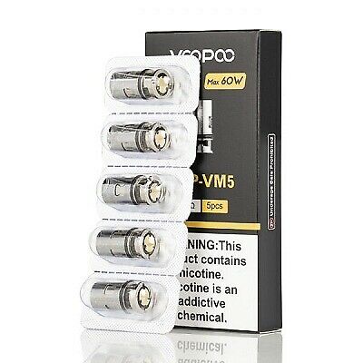 Genuine VooPoo VINCI PnP Mesh Coil VM5 0.2ohm 40–60W Pack of 5x Replacement Coil