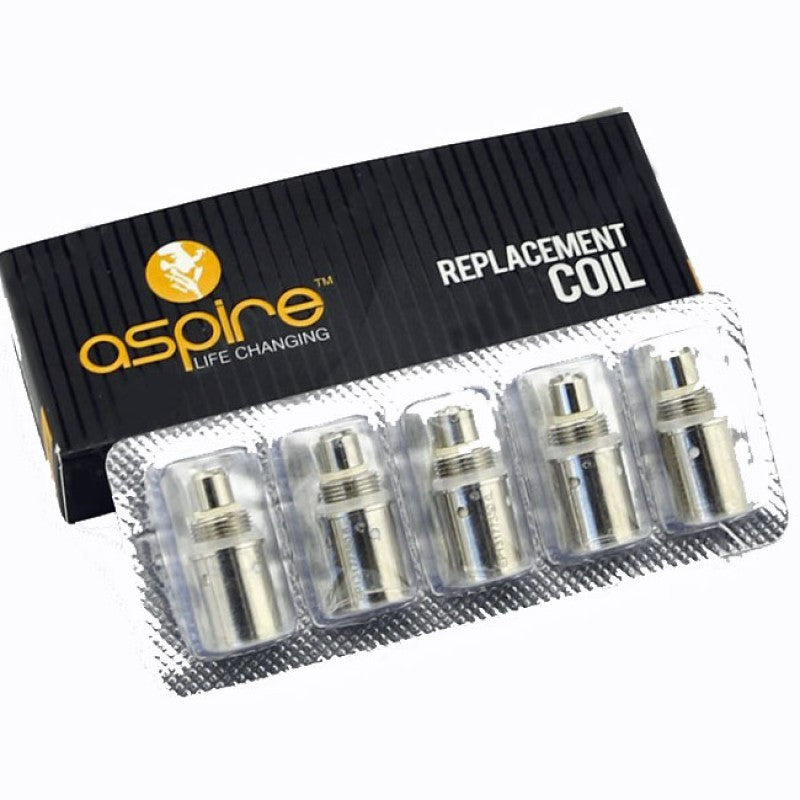 Aspire BVC Coils For K1, ET-S, ET, CE5, CE5-S - Pack of 5 - TPD Compliant.