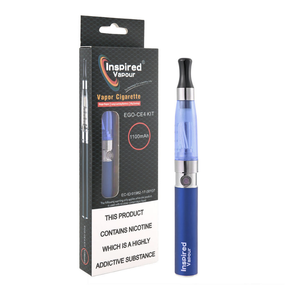 Inspired Vapour EGO CE4 Atomisers Vape Pens 1100mAh Vape Pen E-Cig Starter Kit