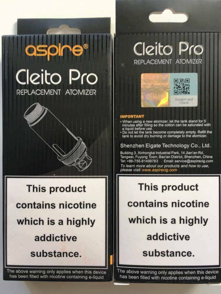 Aspire Cleito Pro & Mesh 0.4, 0.27, 0.2, 0.5 Cleito 120 Mesh - Replacement Coils