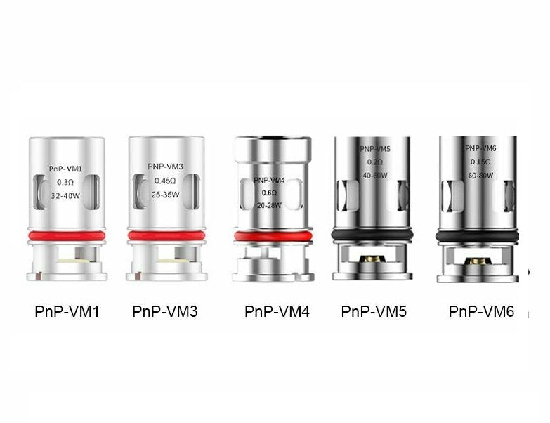 VooPoo VINCI PnP VM1 VM3 VM4 VM5 VM6 Pack of 5x Replacement Coils PnP-RBA