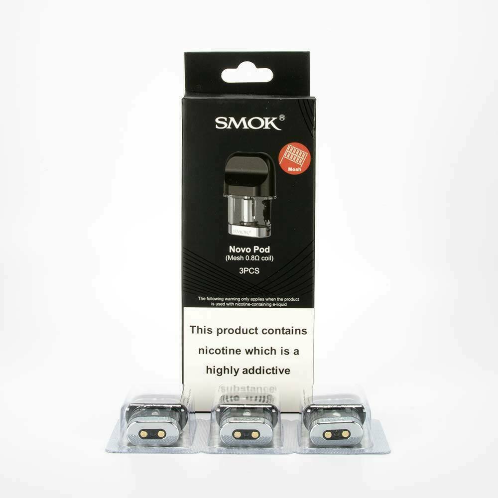 Smok Novo Pod Mesh Replacement Pods | 3 Pack | 0.8ohms | 3x Mesh Pods - NEW