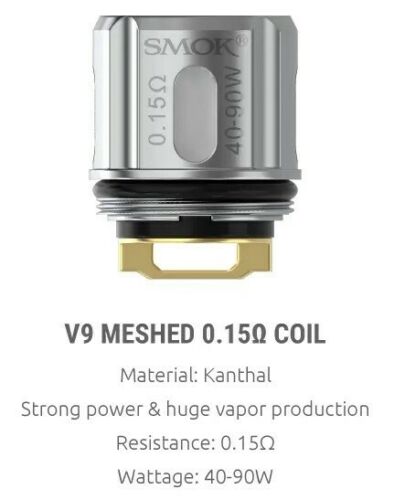 Smok TFV9 Meshed Coils | 0.15ohm Mesh Pack of 5x Replacement Coils TPD Compliant